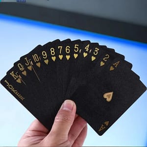 Waterproof Black & Gold Playing Cards